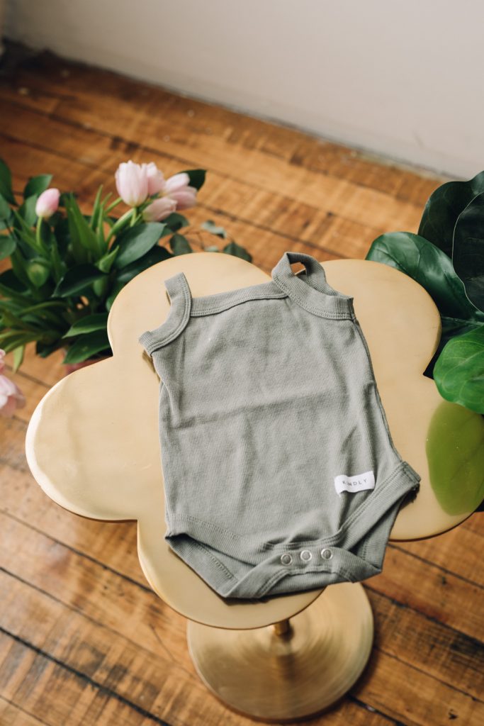 dark sage sleeveless onesie